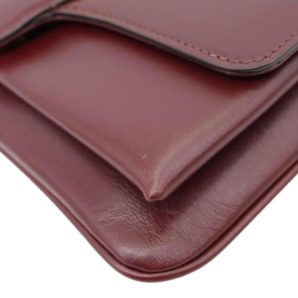 Gucci  Arli Flap Small Vitello Palmellato Lux Leather Crossbody Bag Burgundy - Picture 7 of 15